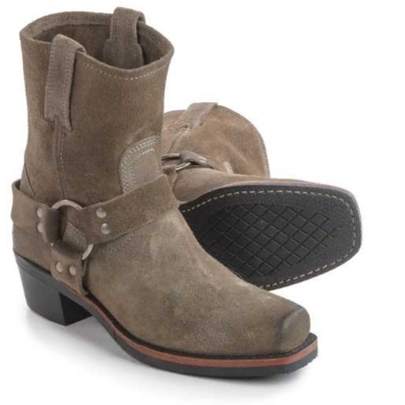 Frye Shoes - Frye harness brown taupe suede leather ankle boots